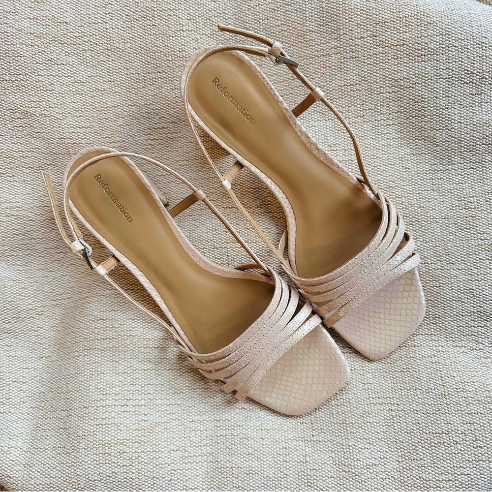 *NWB* Reformation Eleonora Sling Back Block Heel Sandal